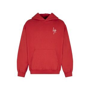 LOCAL AUTHORITY Embroidered Logo Hoodie Men RED T-Shirts
